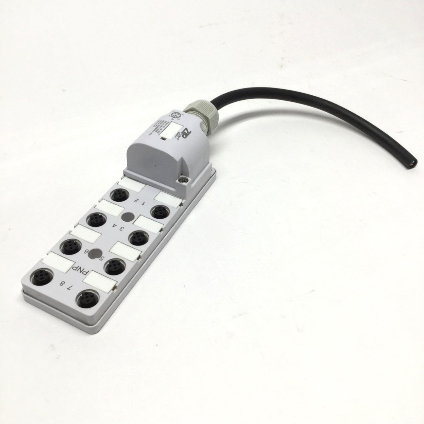 Used Automation Direct ZP-JBH84-2P ZIPport Junction Block 8-Port M12 5-Pin, 48VDC 8A