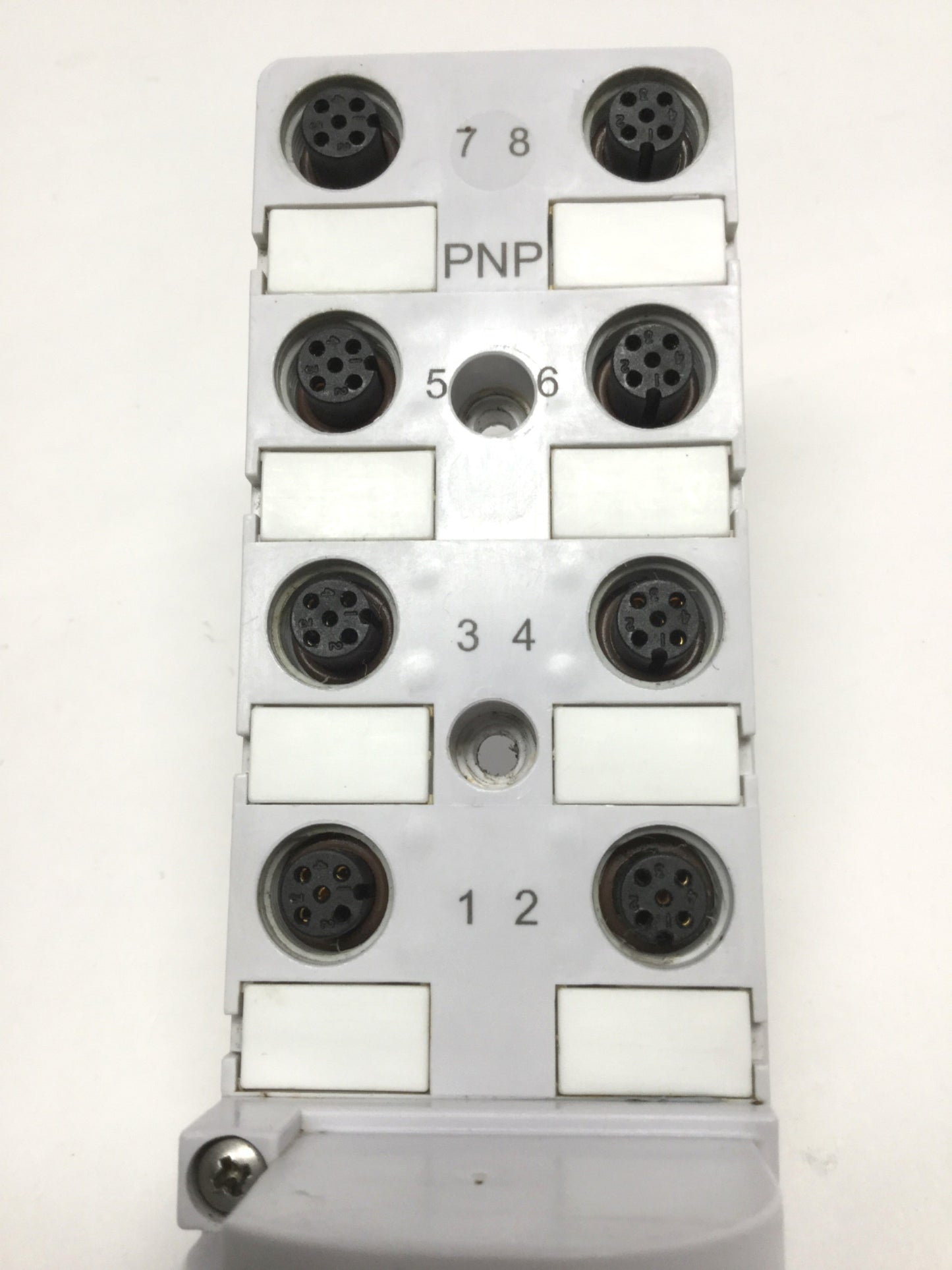 Used Automation Direct ZP-JBH84-2P ZIPport Junction Block 8-Port M12 5-Pin, 48VDC 8A