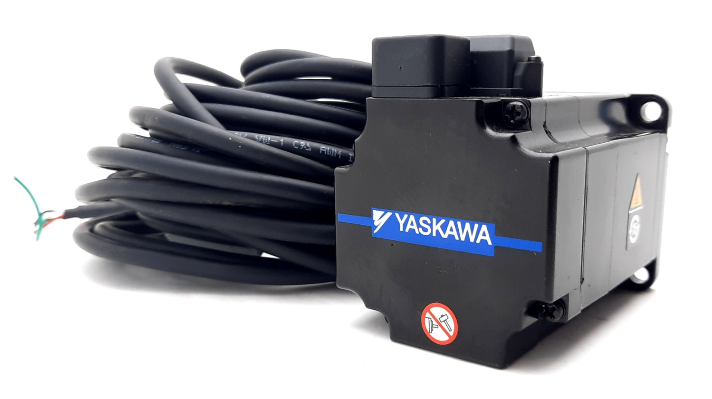 Used Yaskawa SGM7J-04AFA21 AC Servo Motor 3 Phase 200VAC 2.5A, 1.27Nm 3000 1/min
