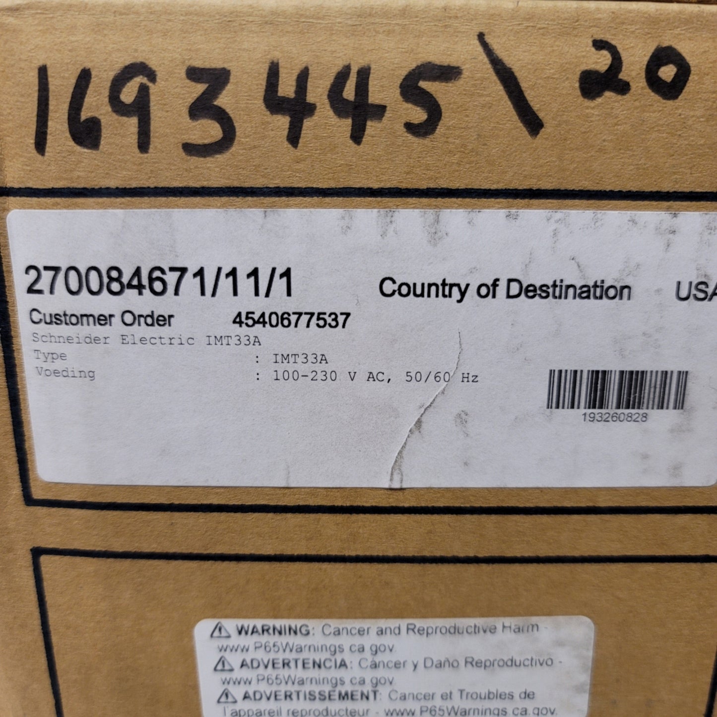 New Schneider Electric IMT33A Foxboro Magnetic Flow Transmitter, 100-230VAC