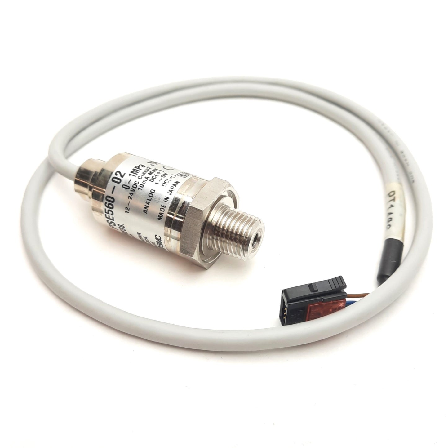 Used SMC PSE560-02 Remote Analog Pressure Sensor, 12-24VDC, R1/4 Port, 0-1MPa