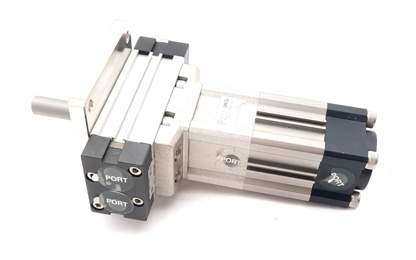 New SMC MRQFS32-5CA-A73L-XN Rotary Cylinder Flange Mount, 5mm Stroke, 80-100°