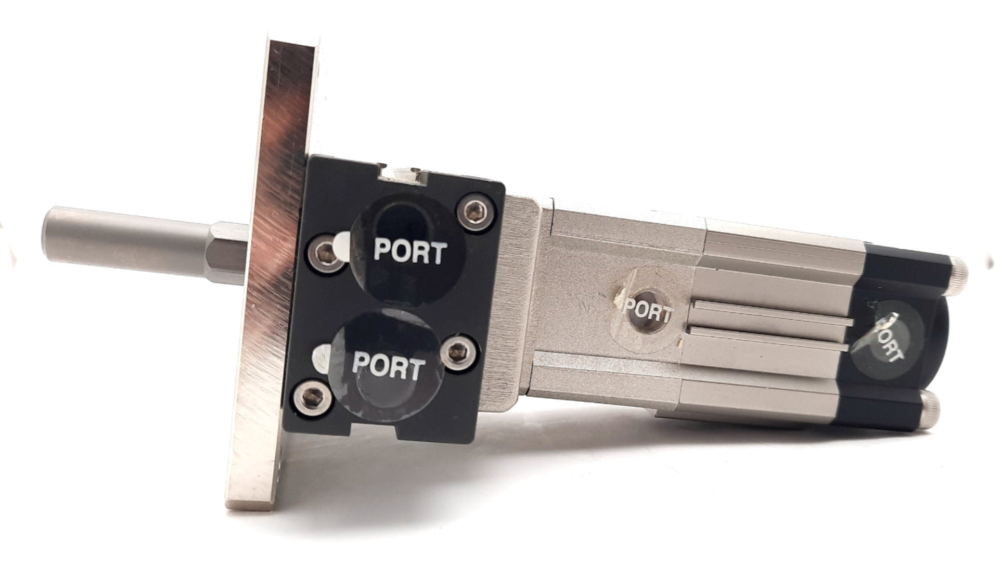 New SMC MRQFS32-5CA-A73L-XN Rotary Cylinder Flange Mount, 5mm Stroke, 80-100°