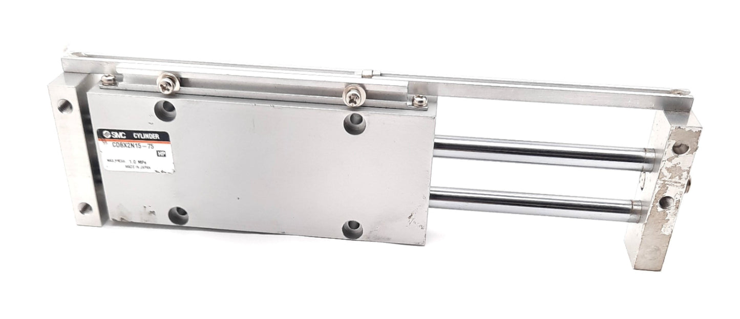 New SMC CDBX2N15-75 Double Rod Guided Cylinder 15mm Bore, 75mm Stroke, 1.0MPa