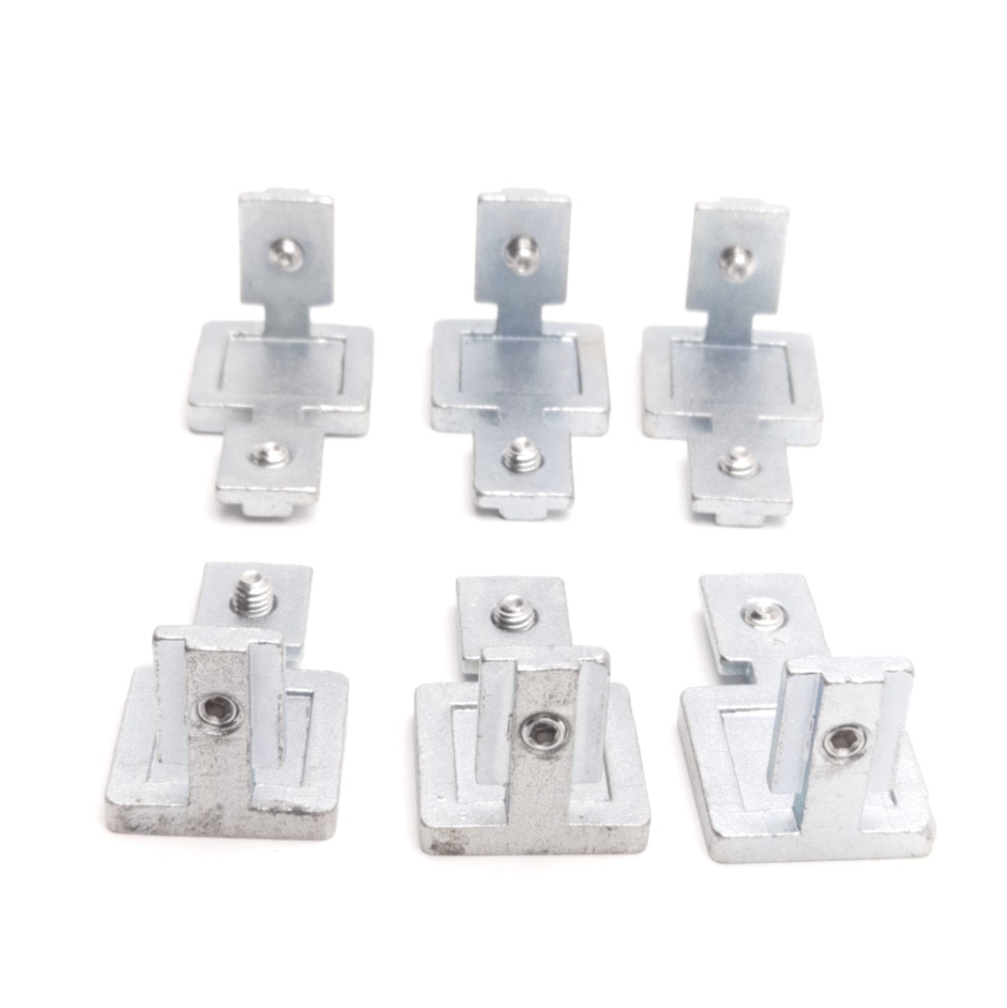 Used Lot of 6 Misumi HBLBCA6 Blind Corner Brackets 6-Series, M6 Thread, 2-Way