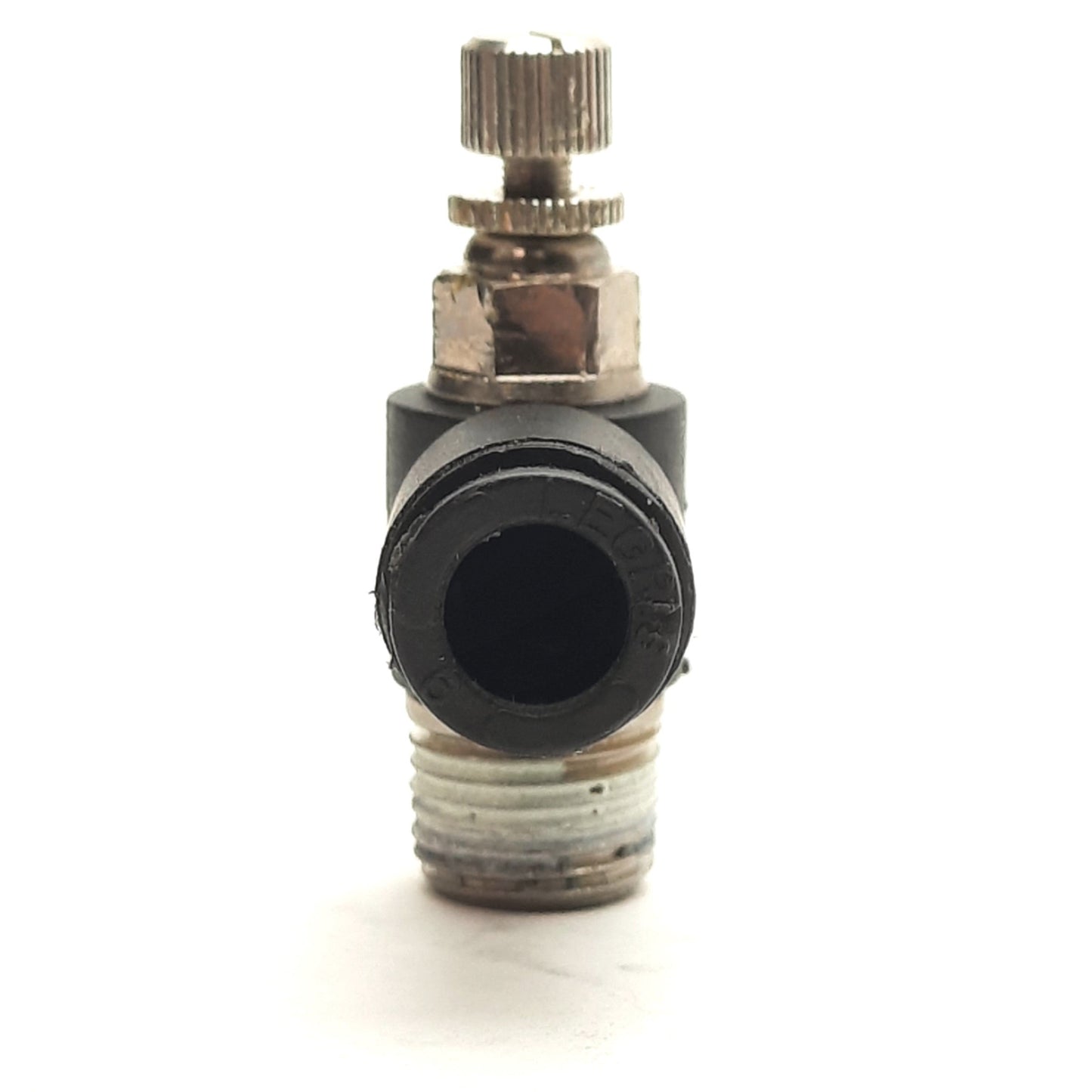 Used Lot of 2 Parker Legris 76650610 Compact Flow Control Valve, R1/8", Ø1/4" Port