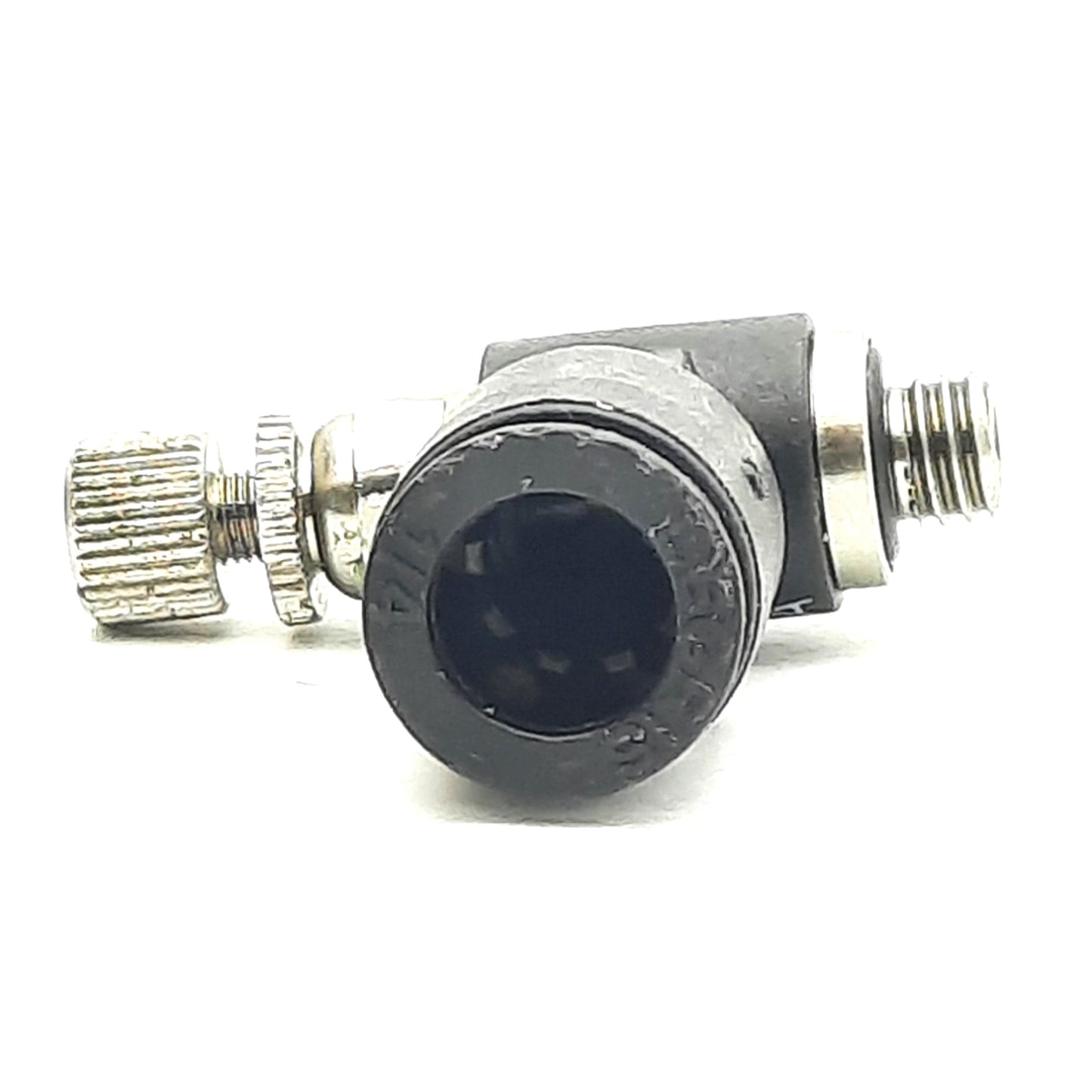 Used Lot of 2 Parker Legris 76600619 Miniature Flow Regulator, M5x0.8, Ø1/4" Port