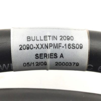 Used Allen Bradly 2090-XXNPMF-16S09 Motor Power Cable, 9-Pin to Flying Leads, 2m