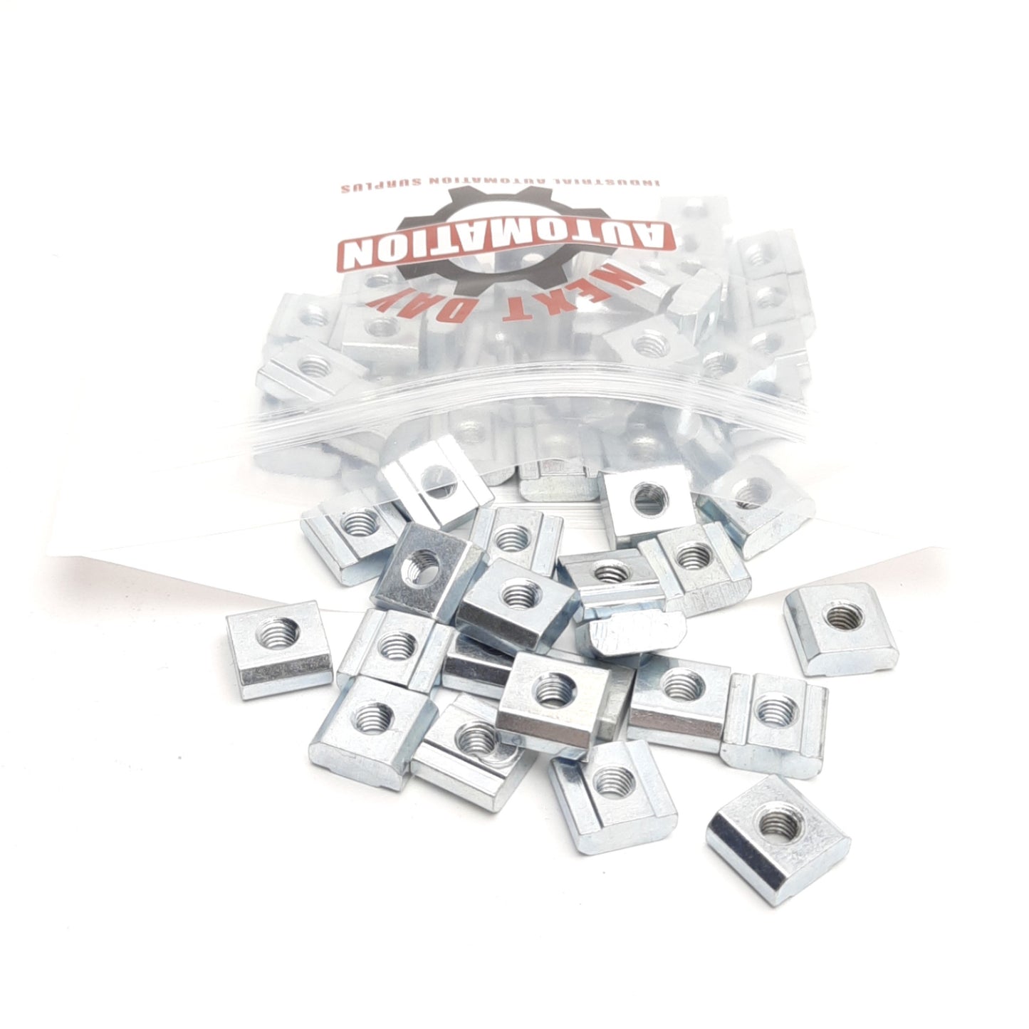 Used Lot of 60 Misumi HNTT6-6 Pre Assembly Insertion T-Nut, M6 Thread, 6-Series