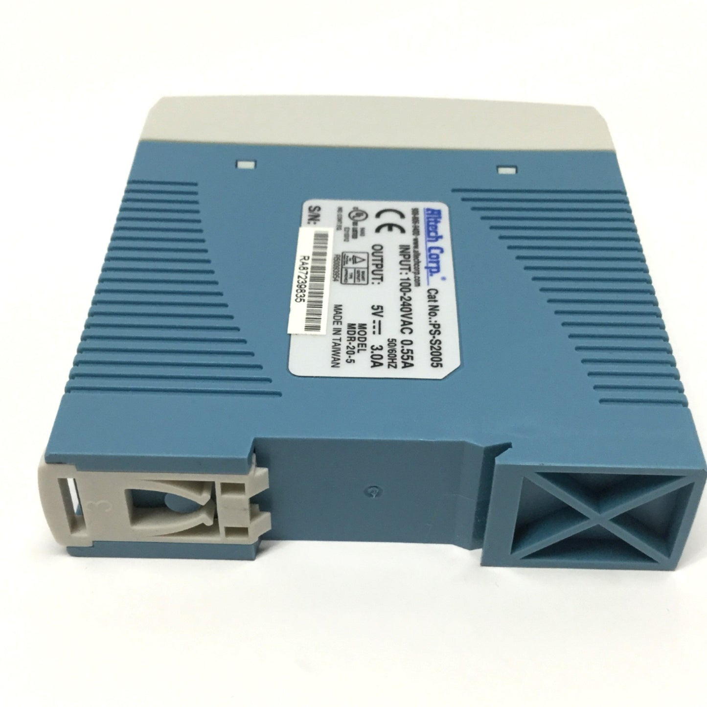 Used Altech PS-S2005 Industrial DIN Rail Power Supply 100-240VAC In, 5VDC 3A Out 15W