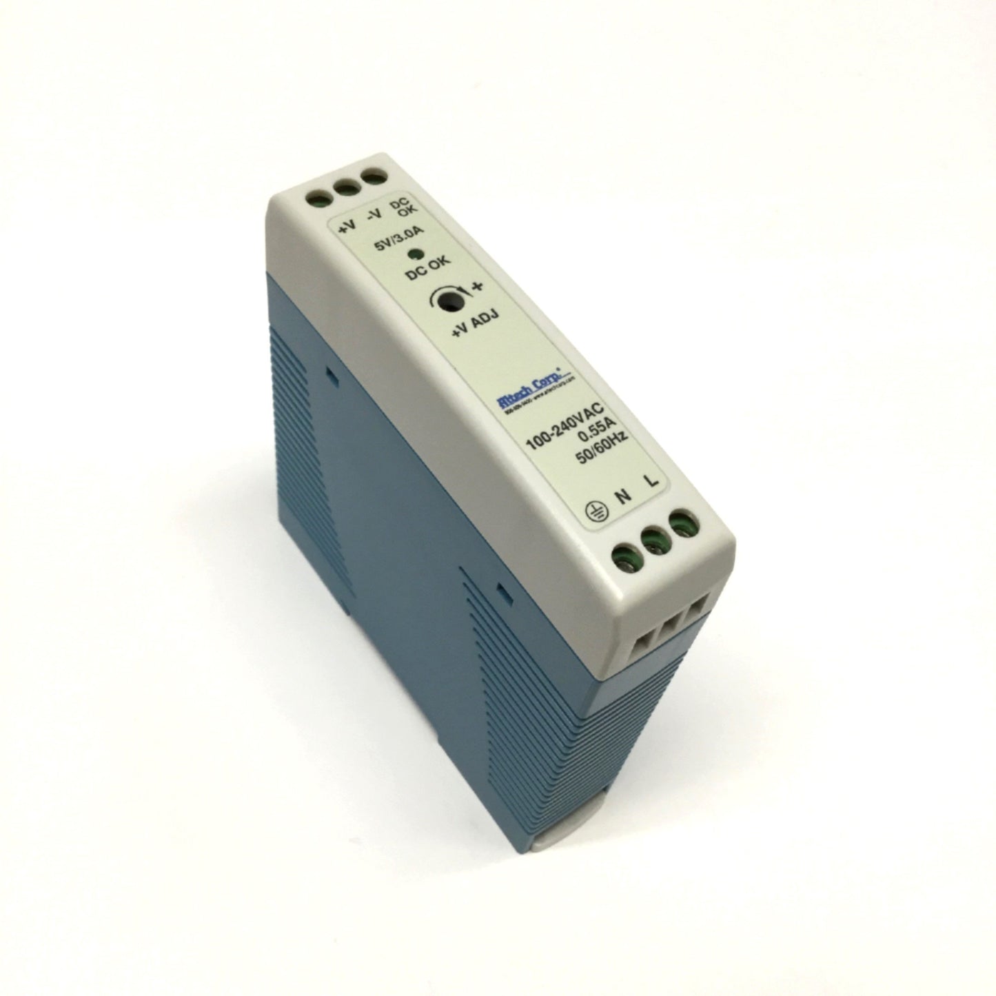 Used Altech PS-S2005 Industrial DIN Rail Power Supply 100-240VAC In, 5VDC 3A Out 15W