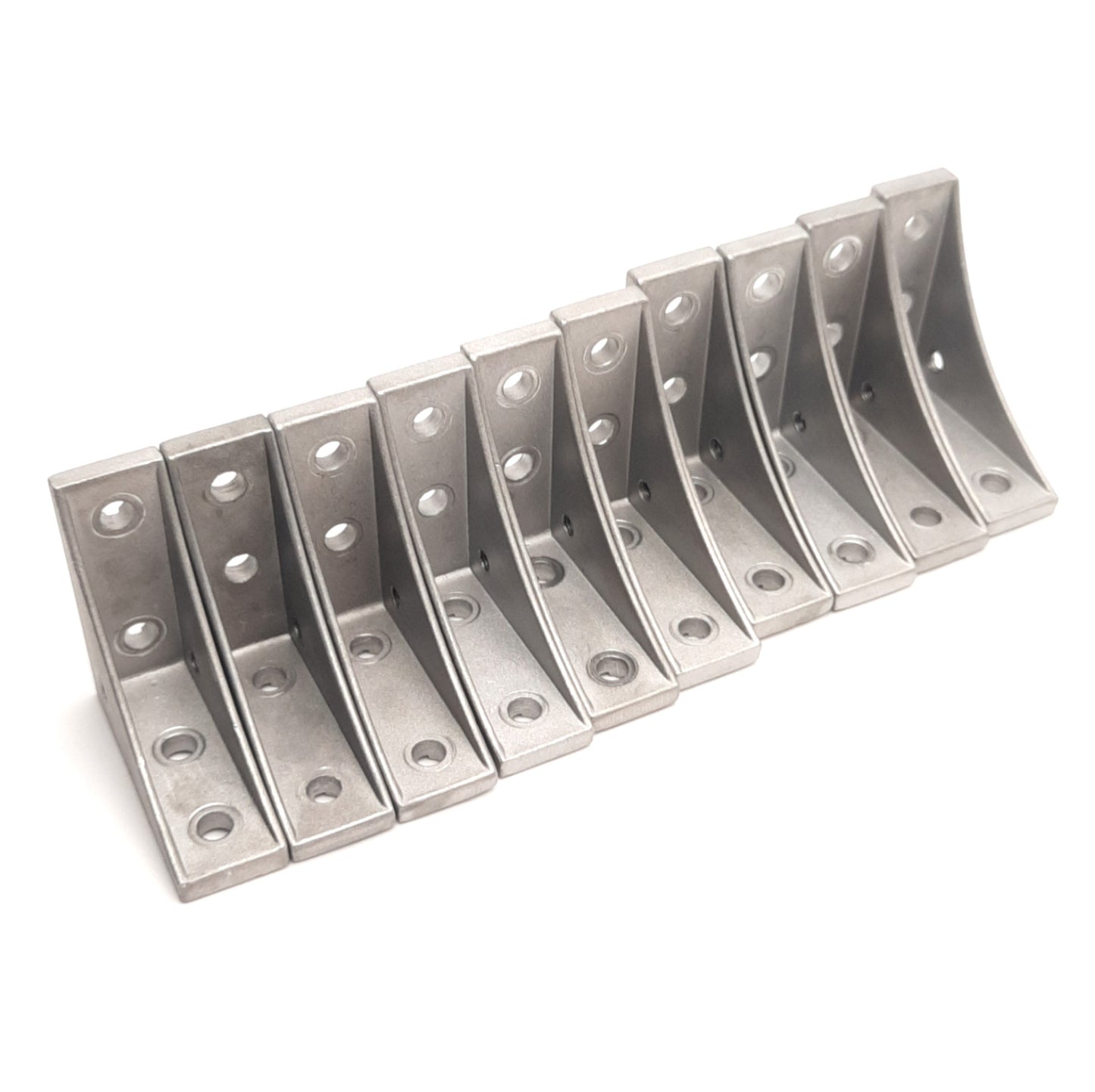 Used Lot of 10 Misumi HBLFSSW6-C Tabbed Reversal Brackets 4-Hole, 6-Series, M5