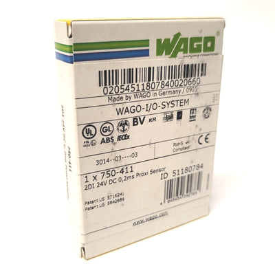 Wago 750-411 2-Channel Digital Input Module 24VDC, 2x 2/3/4-Wire or 2-Wire Prox