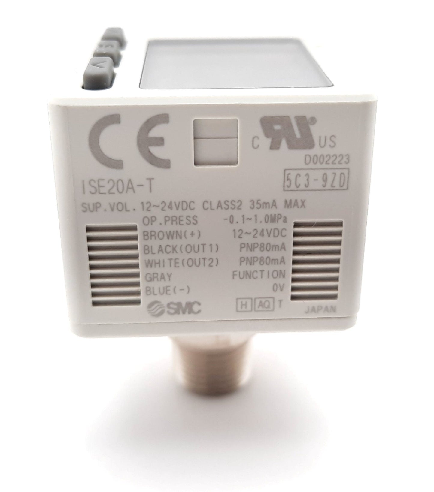 New SMC ISE20A-T-N01 Digital Pressure Switch PNP Open Collector 1/8" NPT 12-24VDC