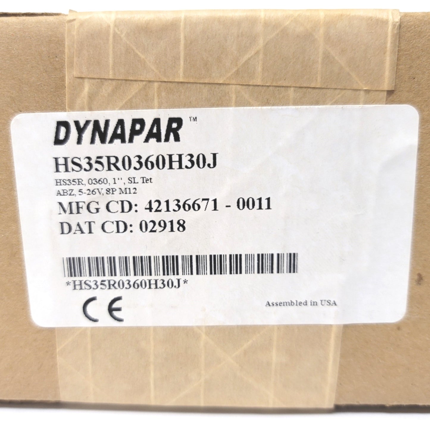 New Dynapar HS35R0360H30J Hollow Shaft Rotary Encoder 14mm Bore, 360PPR, M12 8-Pin