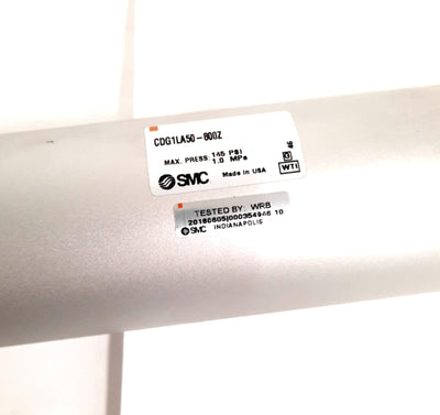 New SMC CDG1LA50-800Z Round Body Cylinder 145Psi 50mm Bore, 800mm Stroke
