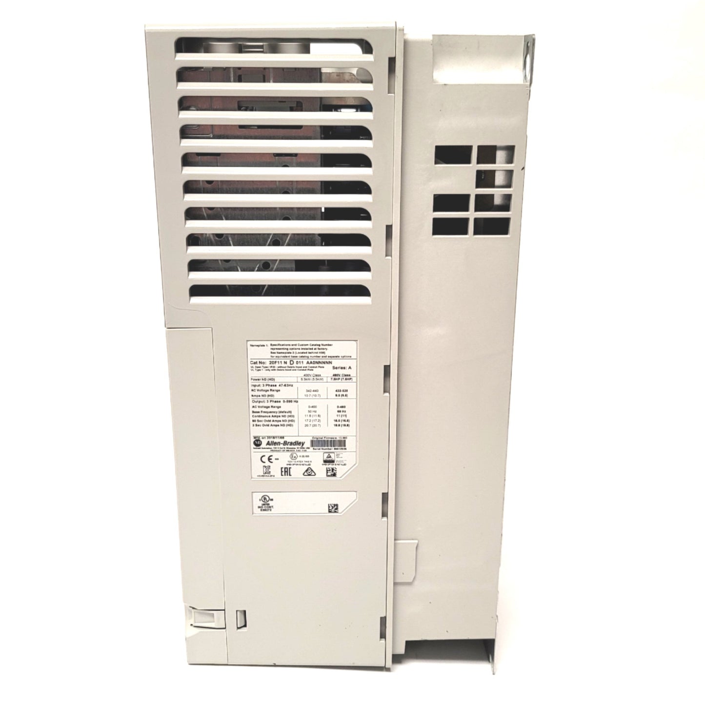 New Allen Bradley 20F11ND011AA0NNNNN Powerflex 753 AC Drive 7.5HP 480VAC 3-Ph 11A