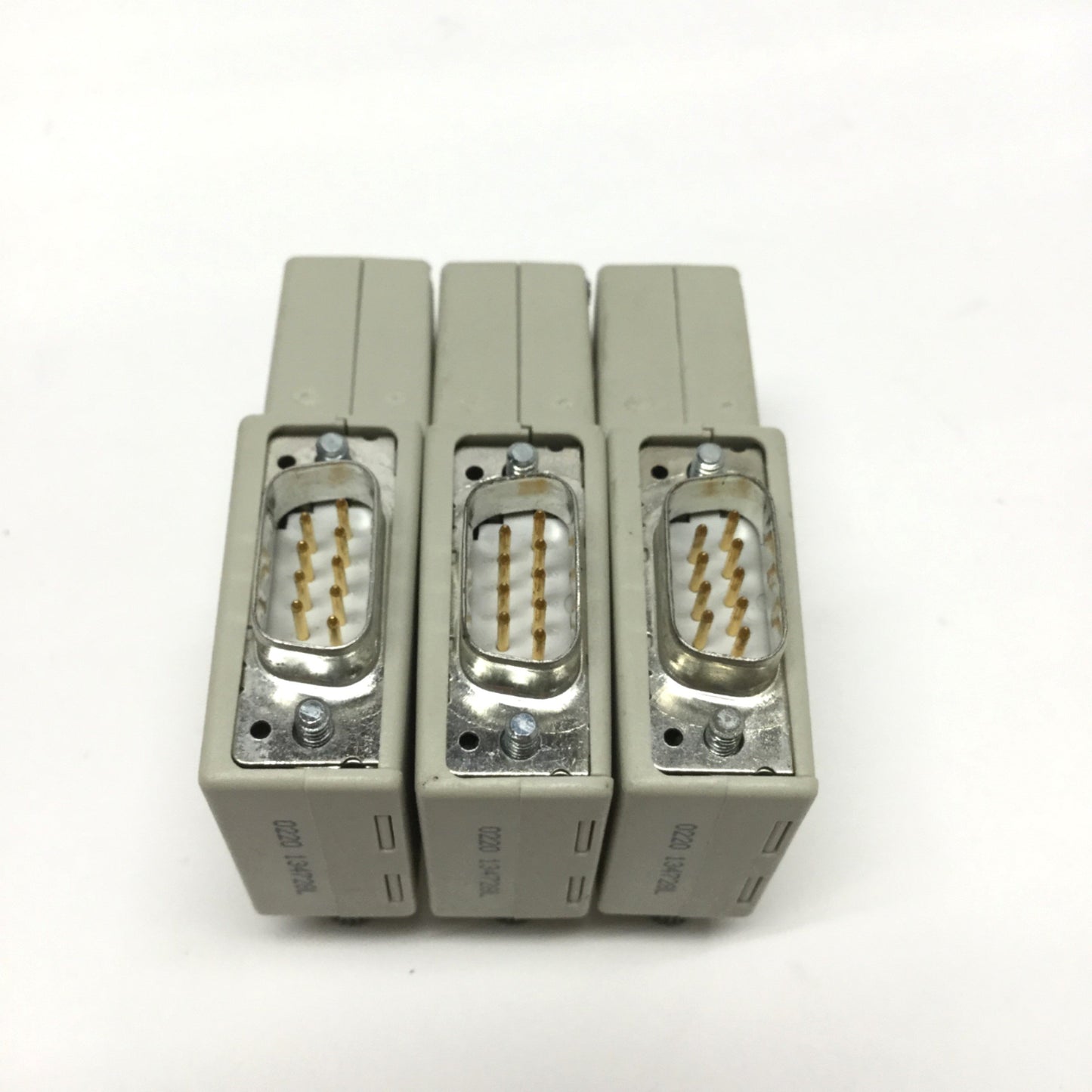 Used Lot of 3 ERNI 134728 Profibus Bus Interface Connectors Male Plug 9-Pin Dsub 90°