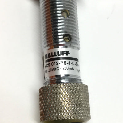 Balluff BCS 012-PS-1-L-S4 Capacitive Proximity Sensor 10-30VDC 8mm Range, PNP-NO