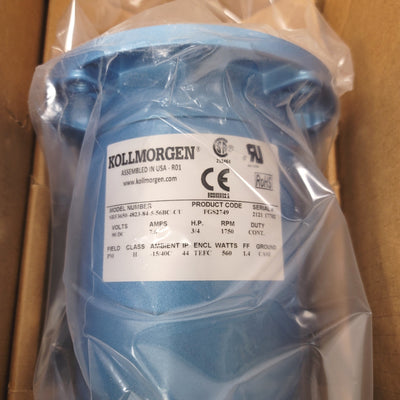 New Kollmorgen SRF3650-4823-84-5-56BC-CU Permanent Magnet DC Motor 90V 3/4HP 1750RPM
