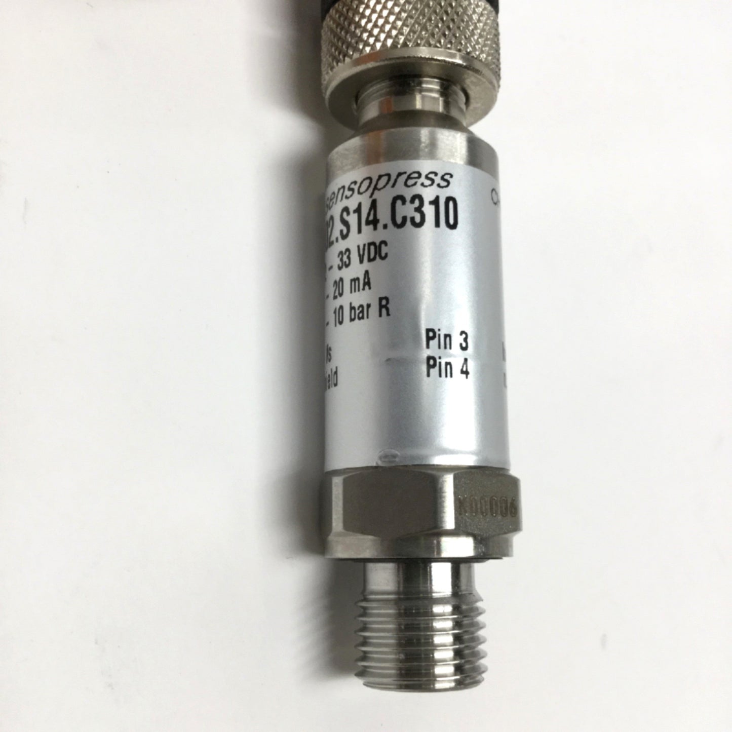 Used Baumer PDRB E002.S14.C310 Pressure Transmitter 0-10bar, 24VDC, G1/4, 4-20mA Out