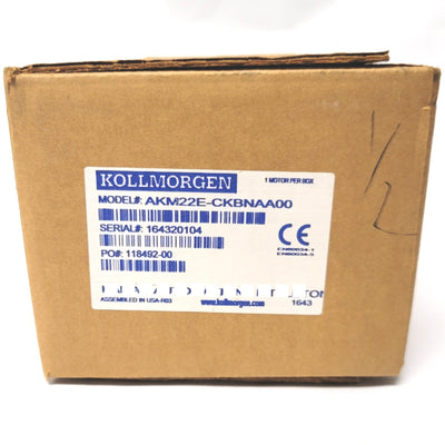New Kollmorgen AKM22E-CKBNAA00 Servo Motor 320VDC, 0.59kW, 8000RPM, IEC 58mm