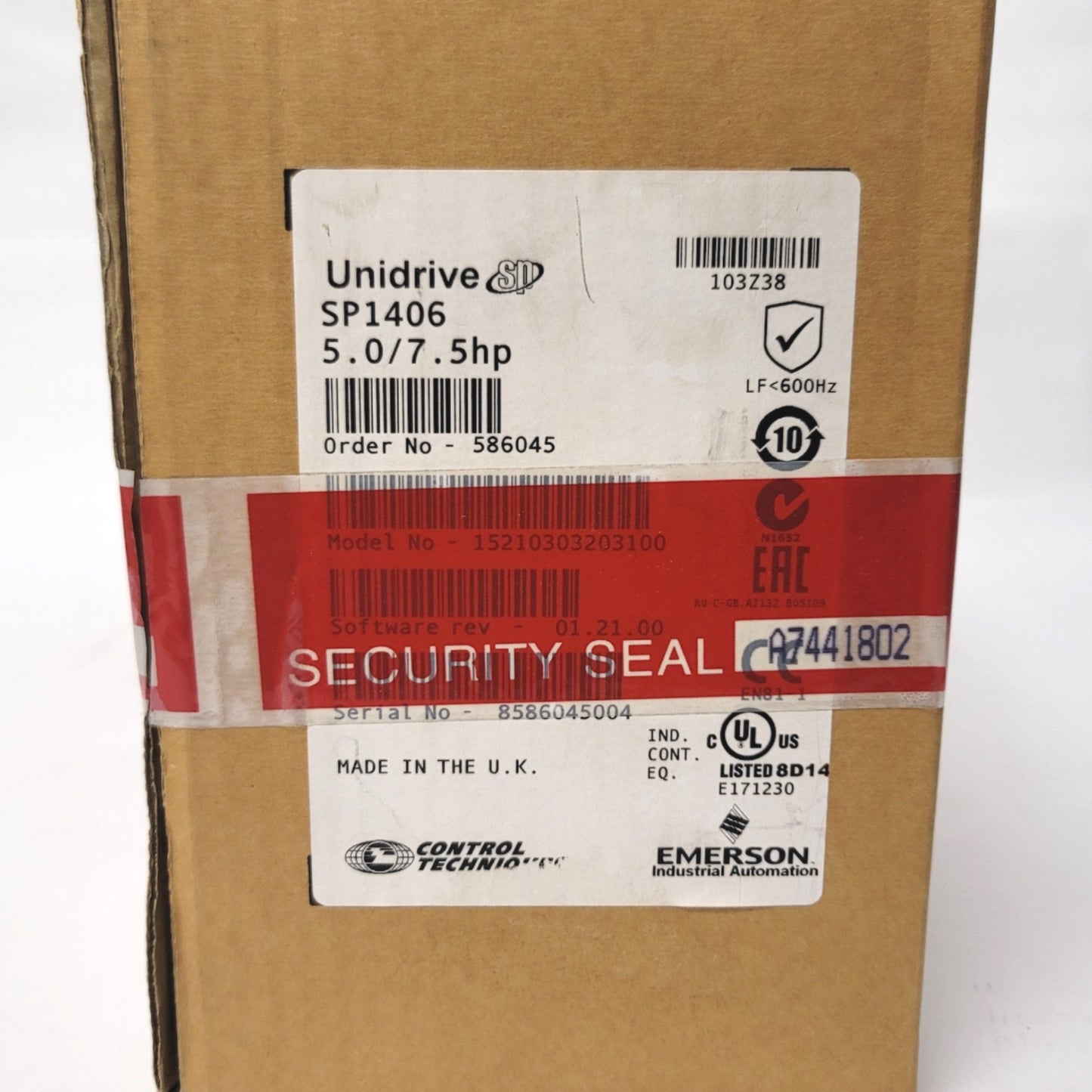 New Control Techniques SP1406 UniDrive Variable Frequency AC/Servo Drive 7.5HP 480V