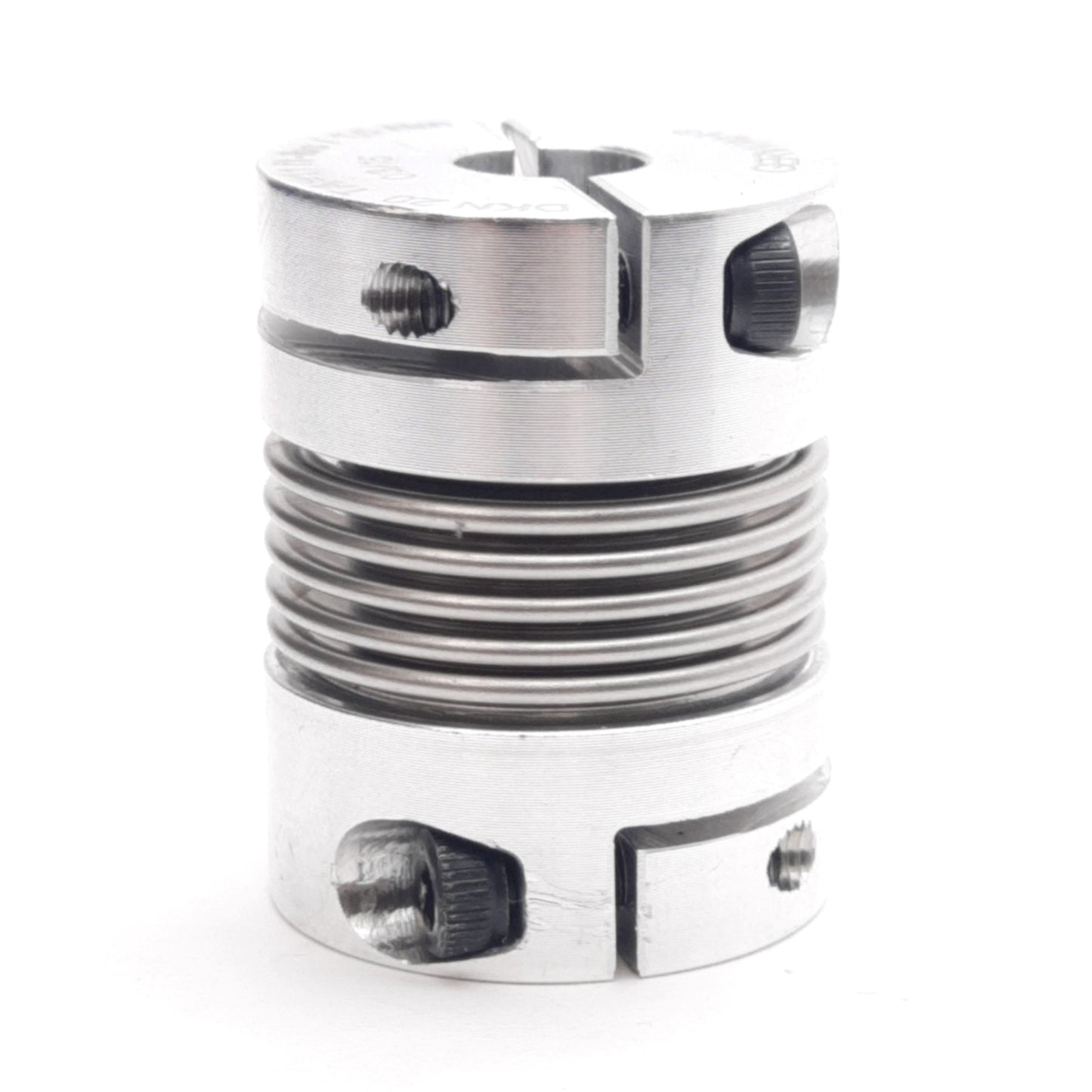 Used Gerwah DKN 20/32-6-3/8 Metal Bellows Coupling, 25mm OD, 6mm & 3/8" Bores, 32mm L