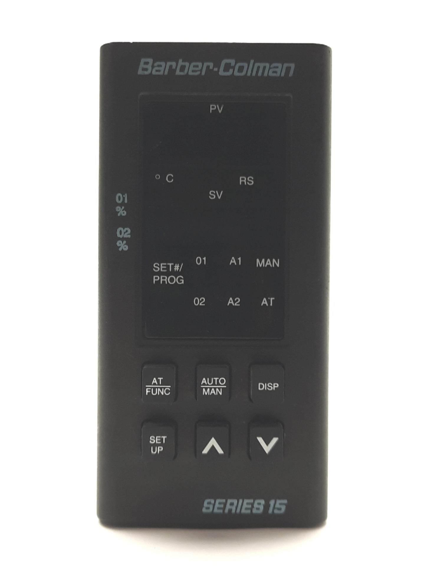 Used BARBER-COLMAN 15E2-6KF40 Series 15 Temp Controller TC/RTD 12VDC Out 85-240VAC