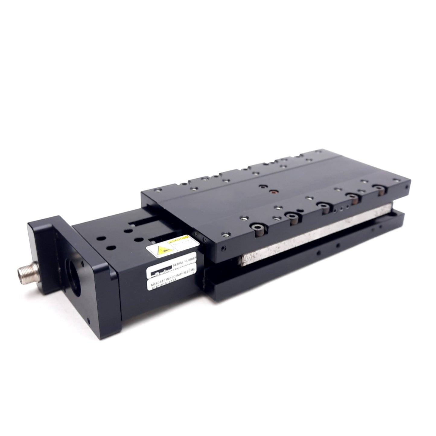 Used Parker MX80ST03MPJD6M1 Linear Actuator, 100mm Travel, 10mm Lead, NEMA 16