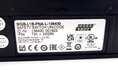 Euchner MGB-L1B-PNA-L-136430 Safety Switch Unicode 75V 0.5kV, 2000N 500mA