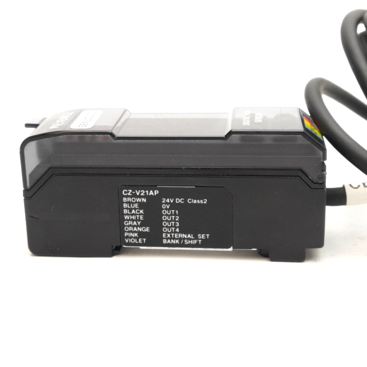 Used Keyence CZ-V21AP Fiber Optic Amplifier Unit, PNP, 200µs-8ms Response, 24VDC