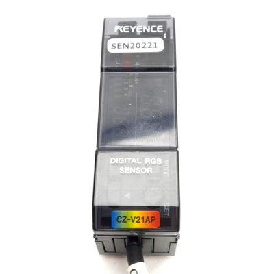 Keyence CZ-V21AP Fiber Optic Amplifier Unit, PNP, 200µs-8ms Response, 24VDC
