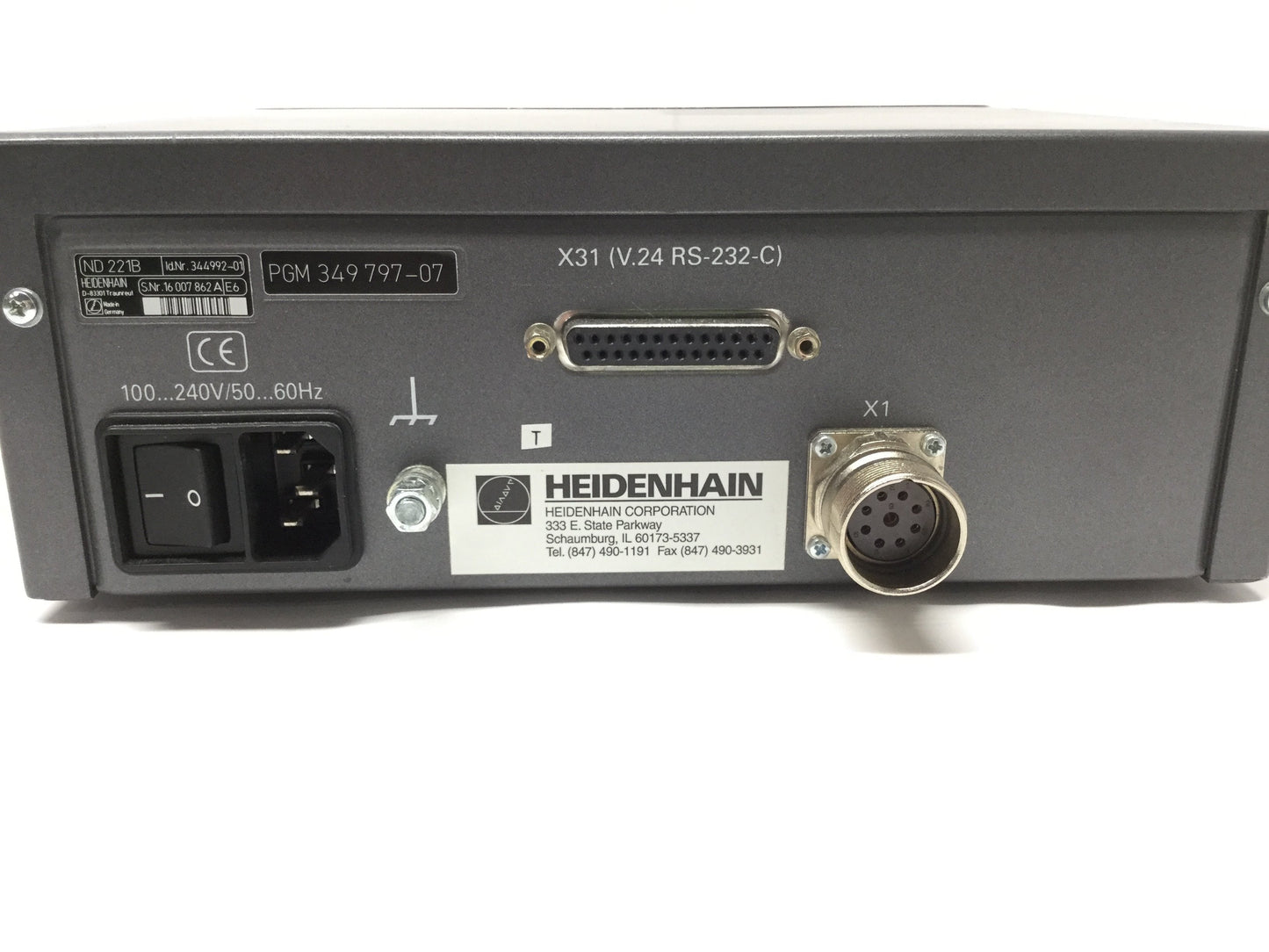 Used Heidenhain ND 221B Linear Length Encoder Digital Readout Benchtop Display RS232C