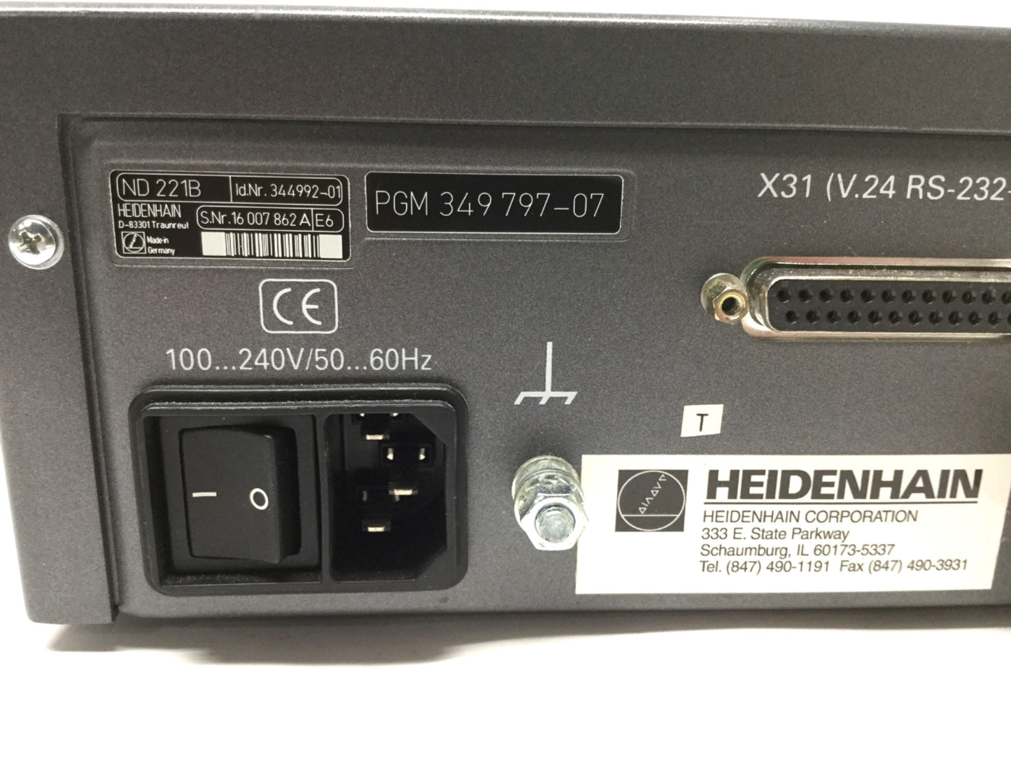 Used Heidenhain ND 221B Linear Length Encoder Digital Readout Benchtop Display RS232C