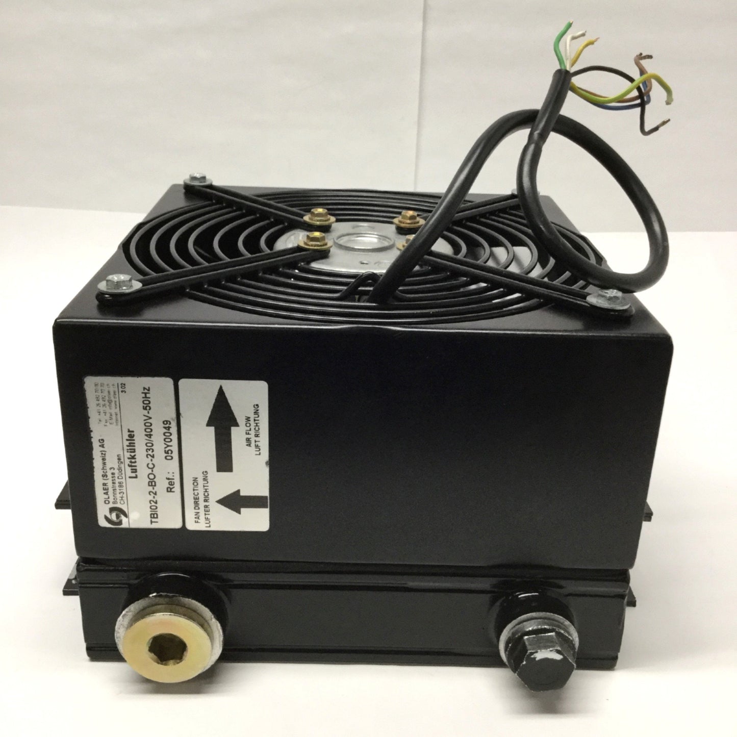 Used Olaer TBI02-2-BO-C-230/400V-50Hz Air Oil Cooler Ø200mm Fan Diameter, 3-Phase