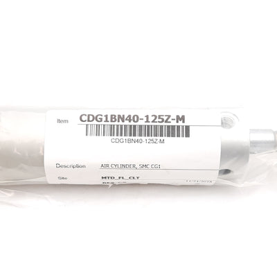 New SMC CDG1BN40-125Z Pneumatic Cylinder, ø40mm Bore, 125mm Stroke, 0.05-1.0MPa