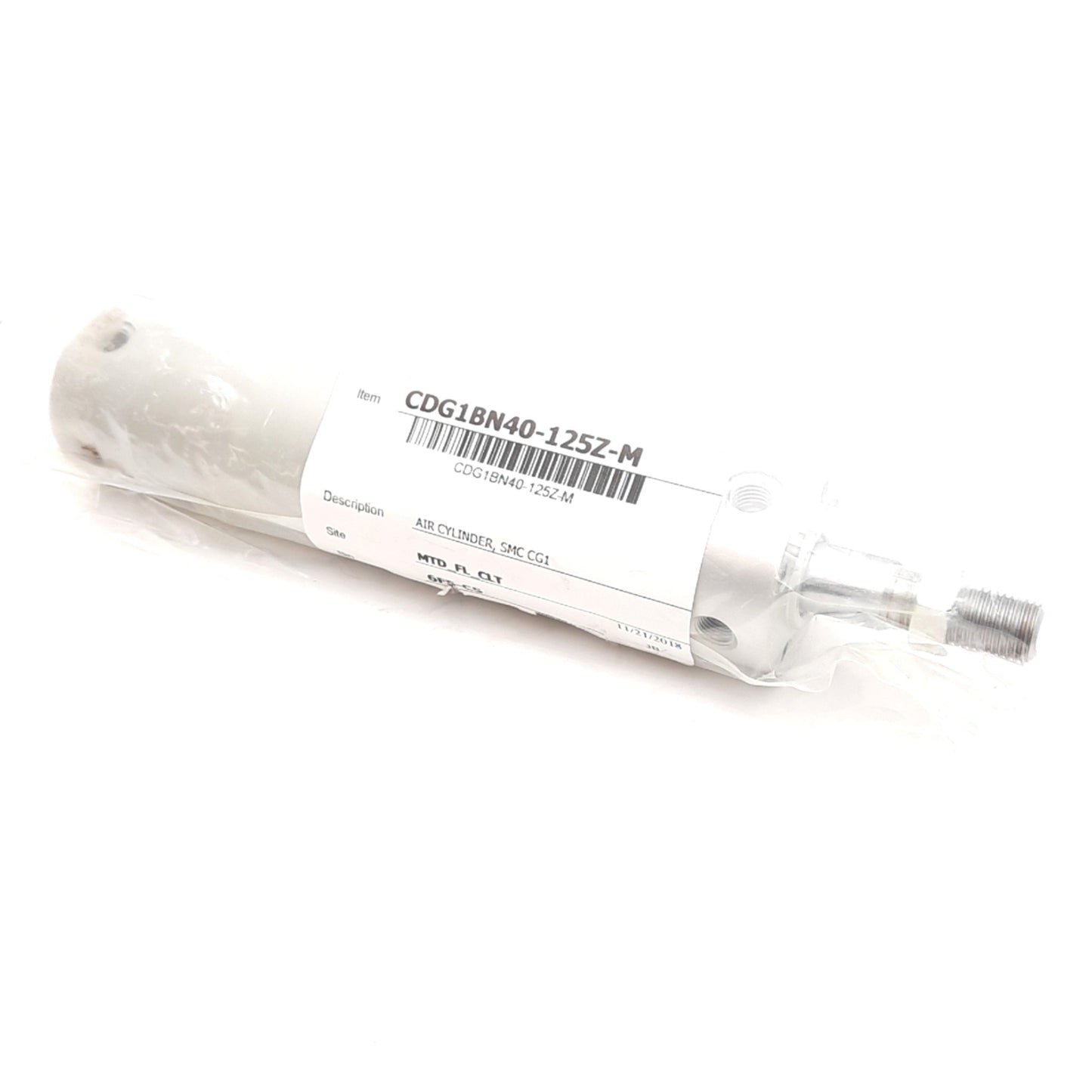 New SMC CDG1BN40-125Z Pneumatic Cylinder, ø40mm Bore, 125mm Stroke, 0.05-1.0MPa