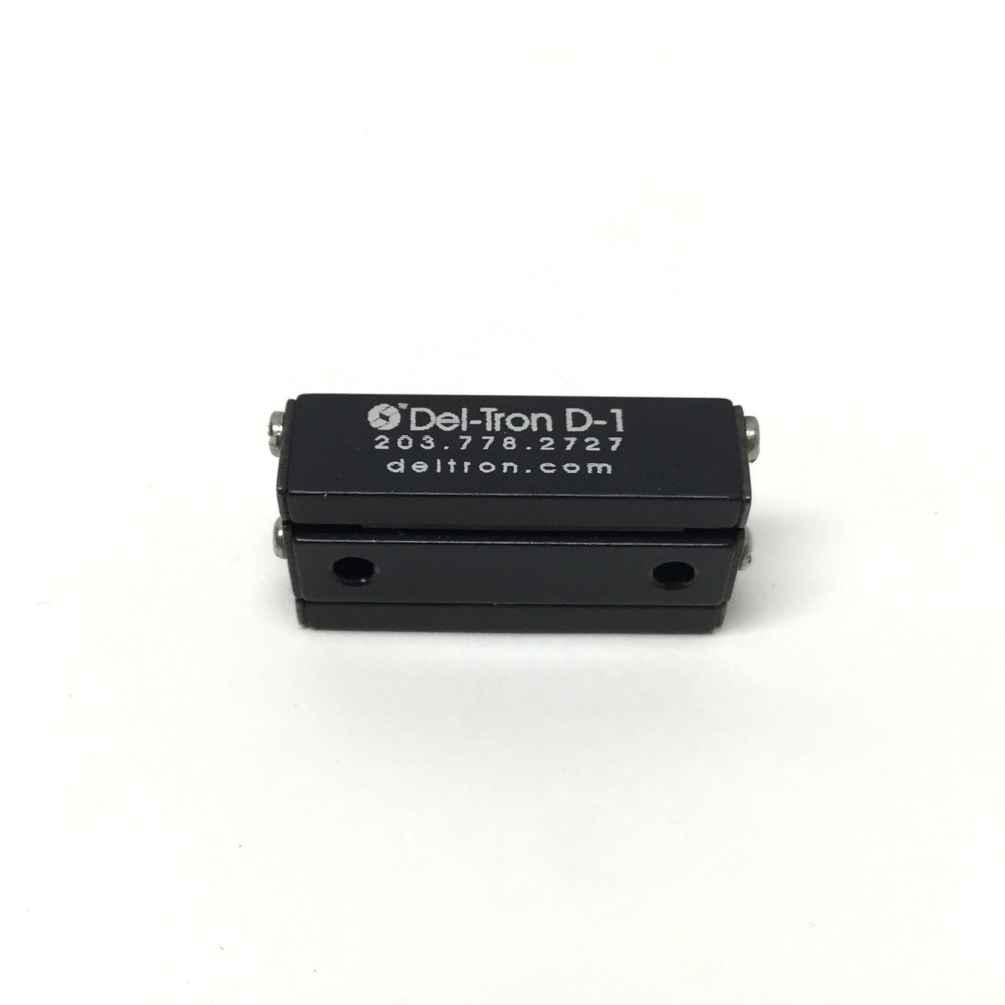 Used Del-Tron D-1 Ball Bearing Linear Slide, 0.5" Travel Stroke, 4lbf, Black Anodize