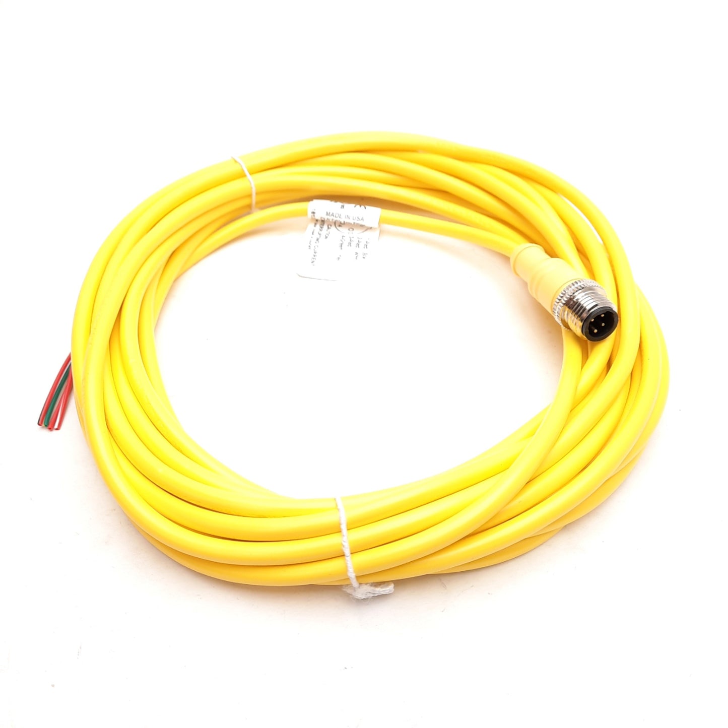 New Mencom MAC-4MP-6M Cordset, Micro-AC Male Straight 4-Pin to Flying Leads, 6m