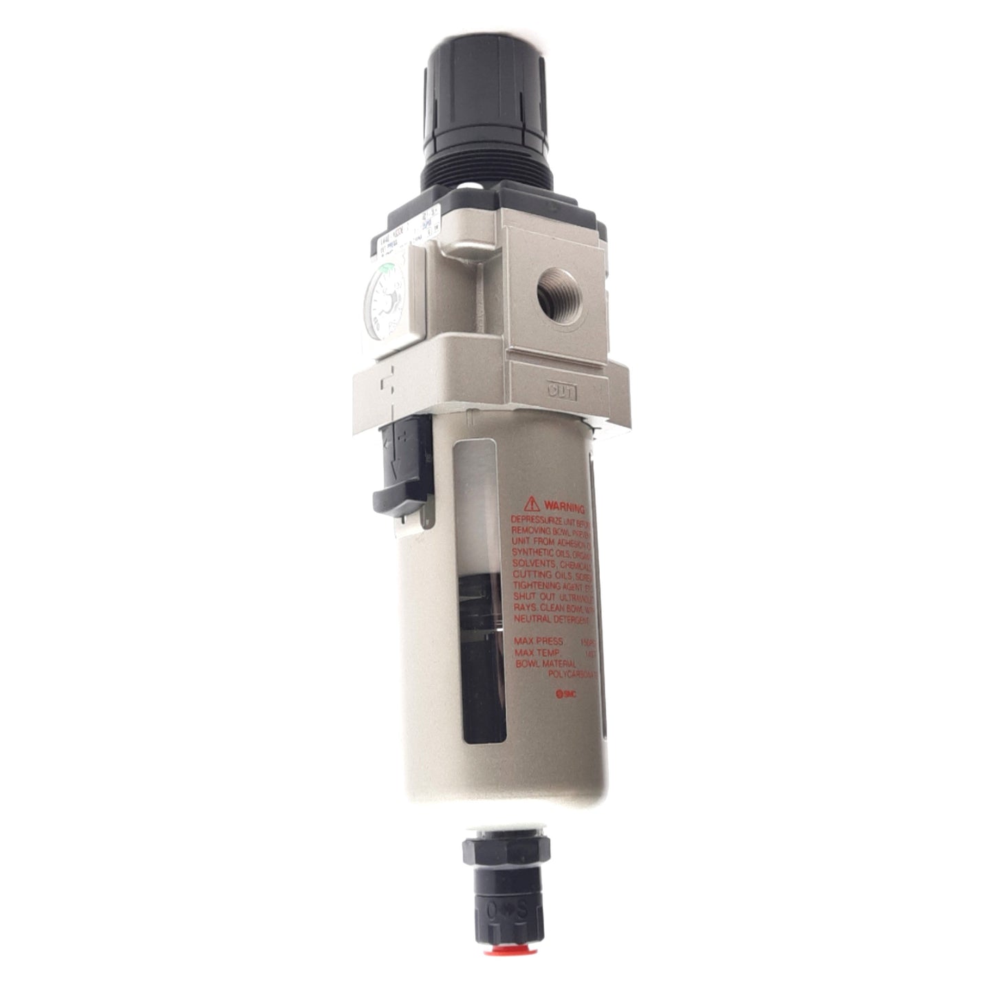 New SMC AW40-N03DE-Z Filter Regulator 7-125psi, 5µm Filtration, 3/8in NPT Port