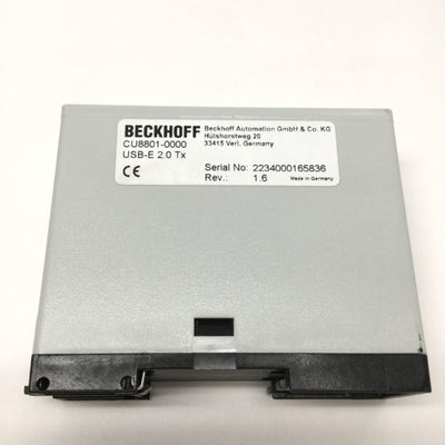Used Beckhoff CU8801-0000 USB 2.0 Extension Transmitter Box, RJ45, 50m Distance