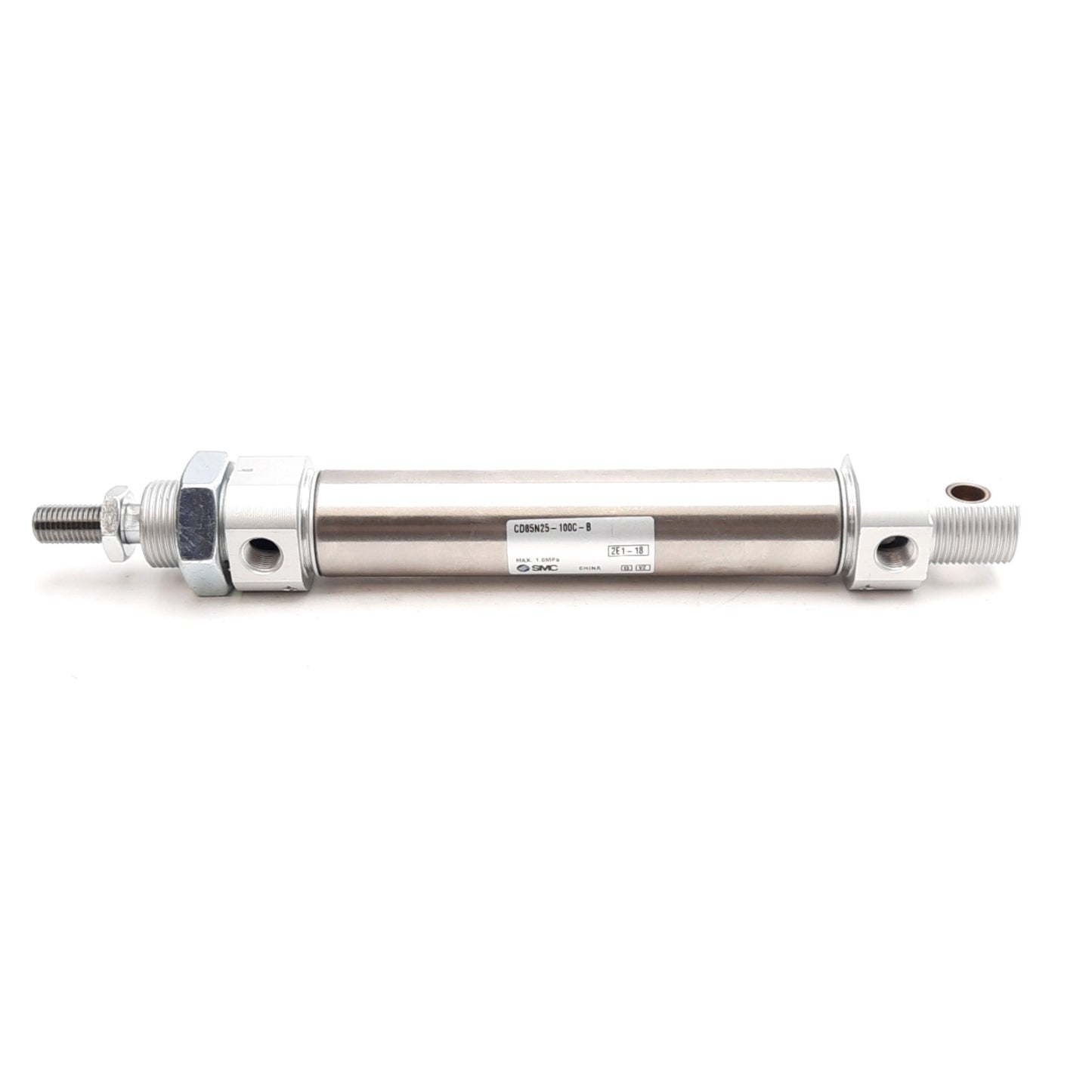 New SMC CD85N25-100C-B Pneumatic Cylinder, ø25mm Bore, 100mm Stroke, 1.0MPa, G1/8