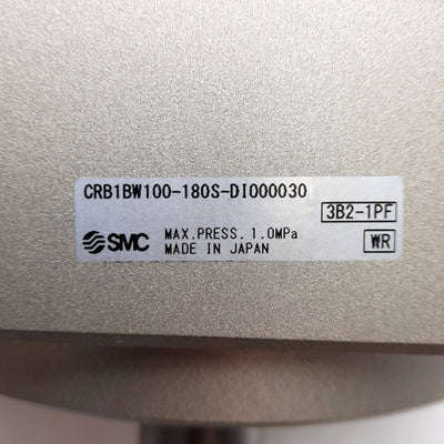 New SMC CRB1BW100-180S Rotary Actuator 100mm Body, 180° Rotation, Rc1/4, 0.15-1.0MPa