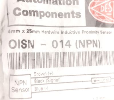 New Robohand OISN-014 Inductive Proximity Sensor Switch NPN, 10-30VDC, 1mm Distance