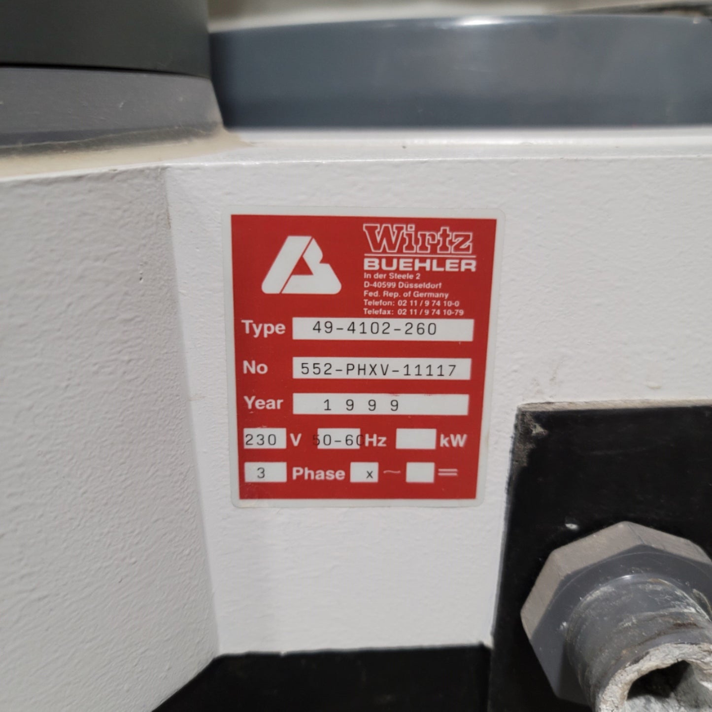 Used Wirtz Buehler 49-4102-260 Phoenix 4000 Twin Wheel Sample Preparation System 220V