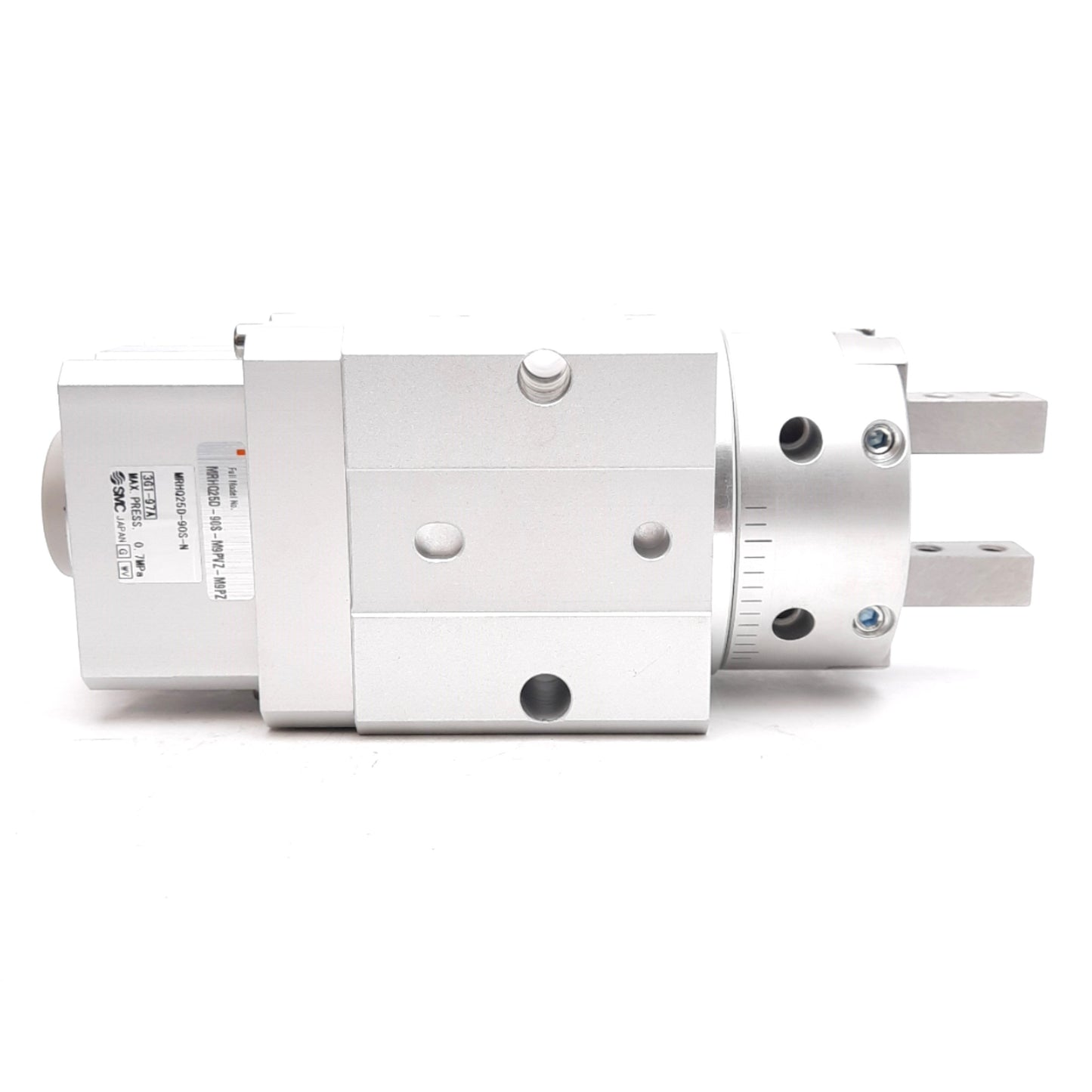New SMC MRHQ25D-90S-N Rotary Air Gripper, ø25mm Bore, 90deg Rotation, M5x0.8 Ports