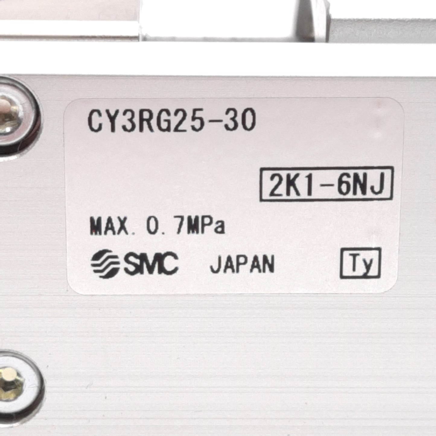 New SMC CY3RG25-30 Rodless Cylinder, ø25mm Bore, 30mm Stroke, Rc1/8, 0.7MPa, 363N