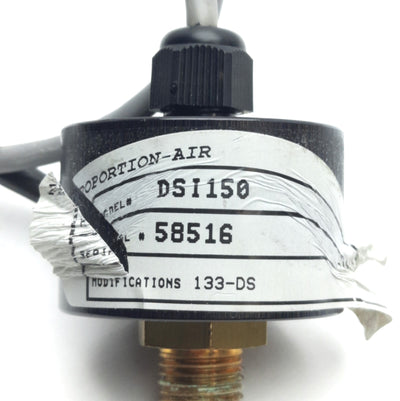 Used Proportion Air DSI150 Pressure Transducer Vac to 150 Psi 1/4" NPT, 4-20mA Output