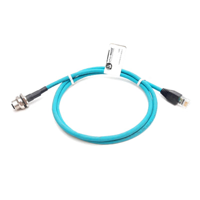 Lumberg 0985 706 104/1M Ethernet Cable Cat5e, M12 4-Pin Male to RJ45 8-Pin, 1m
